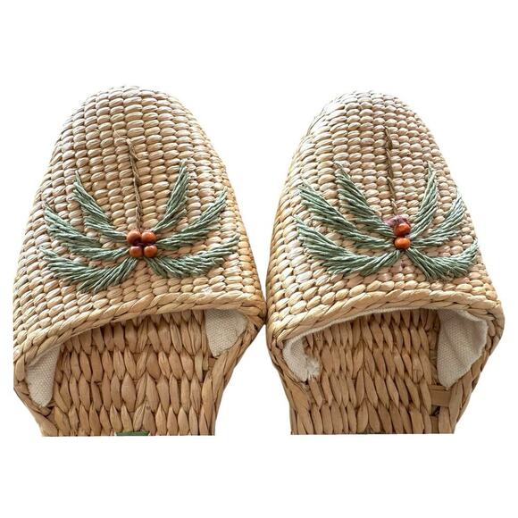 Tommy Bahama Women's Palms Away Raffia Slippers 6 - Picture 3 of 5
